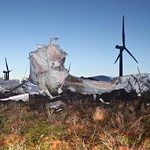 北愛爾蘭風力發電機組倒塌。（來源：Niall Carson/PA）