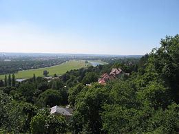 德勒斯登易北河谷沿岸風光；圖片來源：維基百科