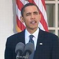 歐巴馬得知獲頒諾貝爾和平獎後旋即發表公開談話。照片來源：白宮