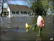 美國洪患頻率將越來越高 (法新社 攝)