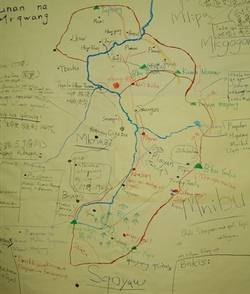 司馬庫斯部落地圖。圖片轉載自司馬庫斯部落議會