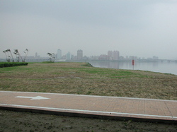 台灣的河濱公園千篇一律是人工化的廣場和草皮
