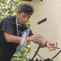 來自日本的植田陸雄想要利用自然的風來傳達意象。