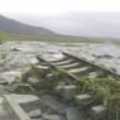 圖3:桃芝颱風來襲時，花東鐵路橋遭洪水沖毀