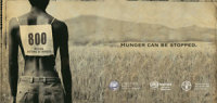 2003年世界糧食日主題為「戰勝饑餓國際聯盟(Working together for an International Alliance Against Hunger)(圖片來源：FAO世界糧食日網站)