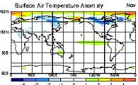 聖嬰現象氣溫圖（圖片來源：NOAA）
