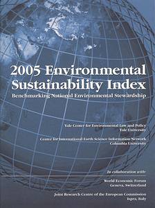 耶魯公布的2005環境永續指數報告（圖片來源：yale）