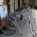 玉山國家公園提供免費腳踏車供遊客使用；照片提供：玉山國家公園管理處