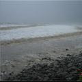 颱風帶來大量雨水沖刷山坡地，經枋山溪入海，夾雜大量的黃土泥沙。圖片來源：屏東環盟