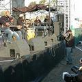 Ziggy Marley與其樂團在加州聖塔摩尼加碼頭為地球日演出。圖片來源：Yo.Venice