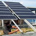 在佛羅里達洲太陽能中心所架設的太陽能板。圖片來源：NREL