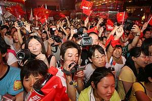 民眾瘋奧運；圖片來源：北京奧運官網