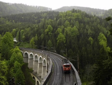 圖說：奧地利的薩瑪琳山岳鐵路。圖片提供：中華世界遺產協會