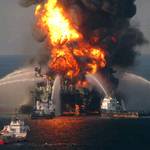 2009年墨西哥灣油井爆炸現場（Getty Images）