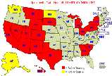 　國家氣氣象局提供的每日有害紫外線地圖 (圖片來源：國家氣象局)