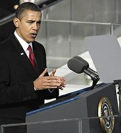 歐巴馬就職演說。攝影：Denis Lam