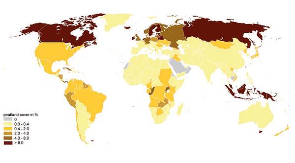 國際溼盟發表全球泥炭沼澤地圖
