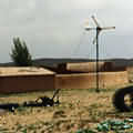 位於蒙古的一座風力發電渦輪機。（照片提供：國家再生能源實驗／網路影像資料庫）