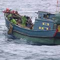 基隆海巡隊去年取締了1百多艘越界捕飛魚卵的大陸漁船。
