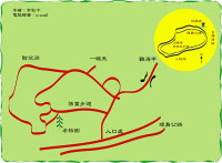 小琉球山豬溝步道路線圖