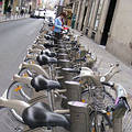 剛剛開辦的「Vélib'──市區公共自行車出租服務」。圖片提供：老貓