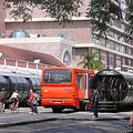 巴西城市庫力奇巴的快速公車系統；圖片提供：張維修
