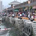 淡水漁人碼頭成功轉型，由小漁港變成熱門的觀光區。
