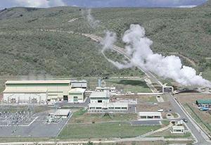 非洲第一大的地熱發電廠運作於2003年。圖片提供： KenGen 。