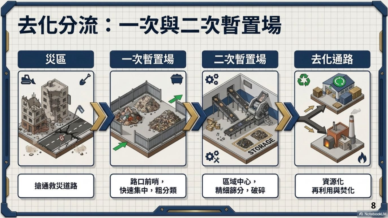 暫置場示意圖。圖片來源:環境部簡報