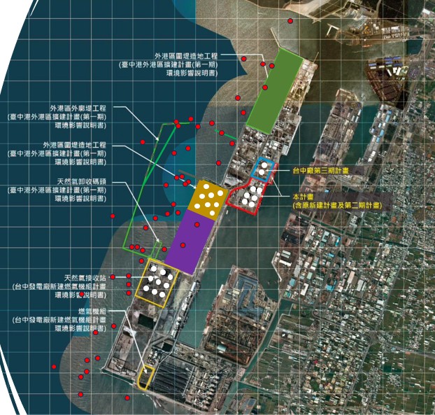 白海豚目擊記錄集中在水深15公尺以內的沿岸與河口交會處。圖中紅點為曾有白海豚目擊紀錄地點。資料提供:蠻野心足生態協會