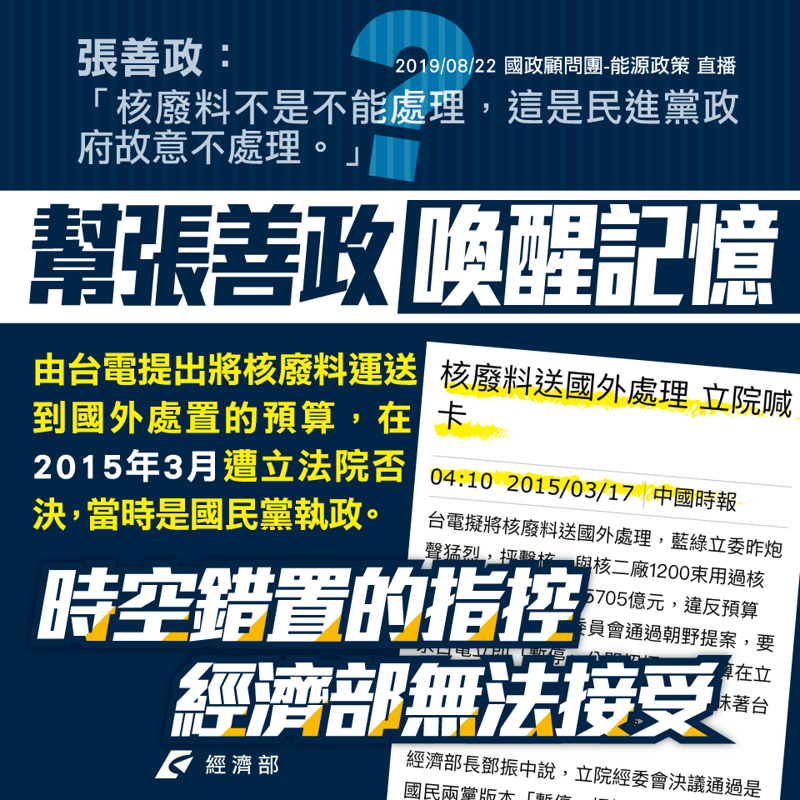 經濟部／韓市長的能源政見，顯然所託非人