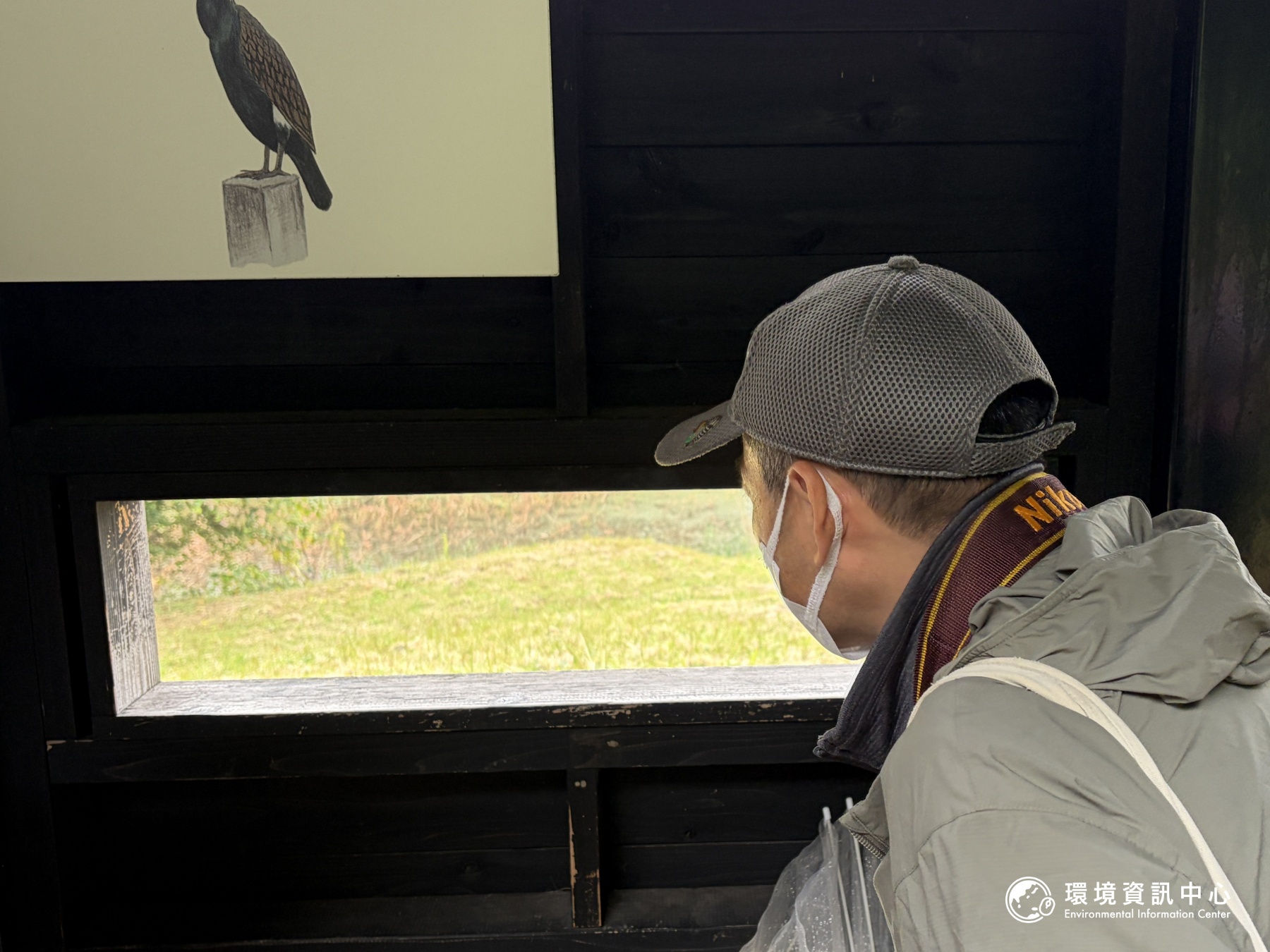 公園內規劃多處賞鳥小屋，並會在裡面貼上鳥類介紹。攝影：陳立炘