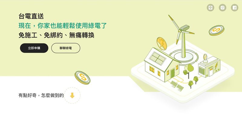 綠電也能網購 全台首創家用綠電訂閱平台上線 主打中高用電家庭
