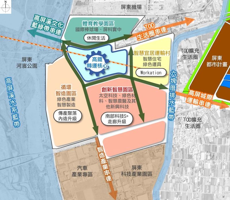 配合高鐵南延 屏東規劃307公頃特定區都市計畫