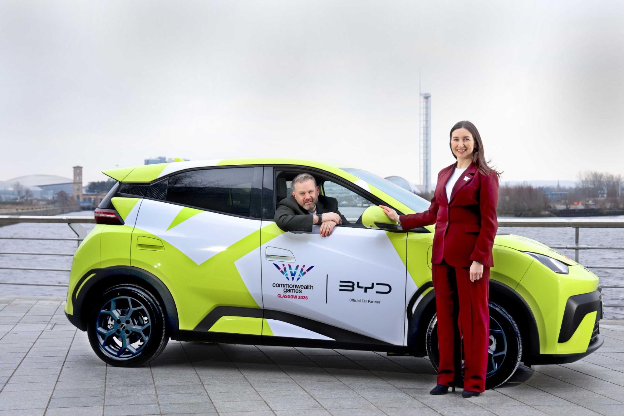 格拉斯哥 2026 與比亞迪(BYD)合作,由比亞迪提供90輛載具,71% 為油電混合或電動車、63%為純電動車,負責選手、隊職員與工作人員在場館之間的交通。圖片來源:格拉斯哥2026國協運動會 提供