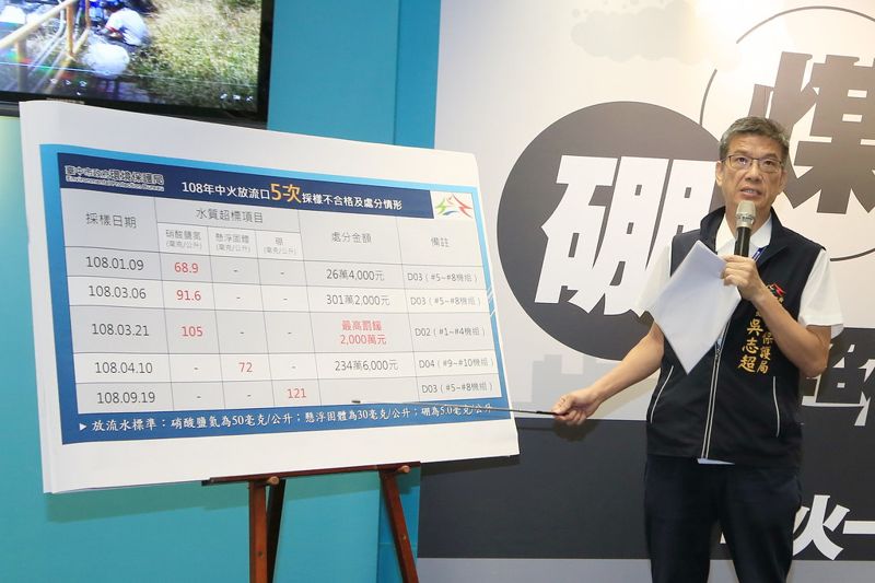 中火放流水硼超標24倍 環局要台電提陳述意見