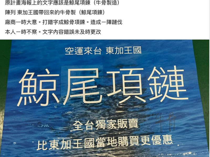 公開展示販賣鯨骨項鍊 水下攝影師觸法引爭議