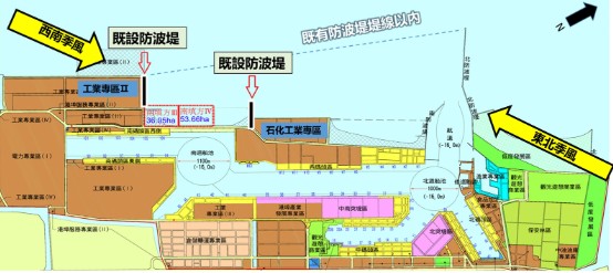 今年6月,交通部函覆環境部的台中港堤內說明,擴大延伸「既有防波堤線」。資料提供:蠻野心足生態協會