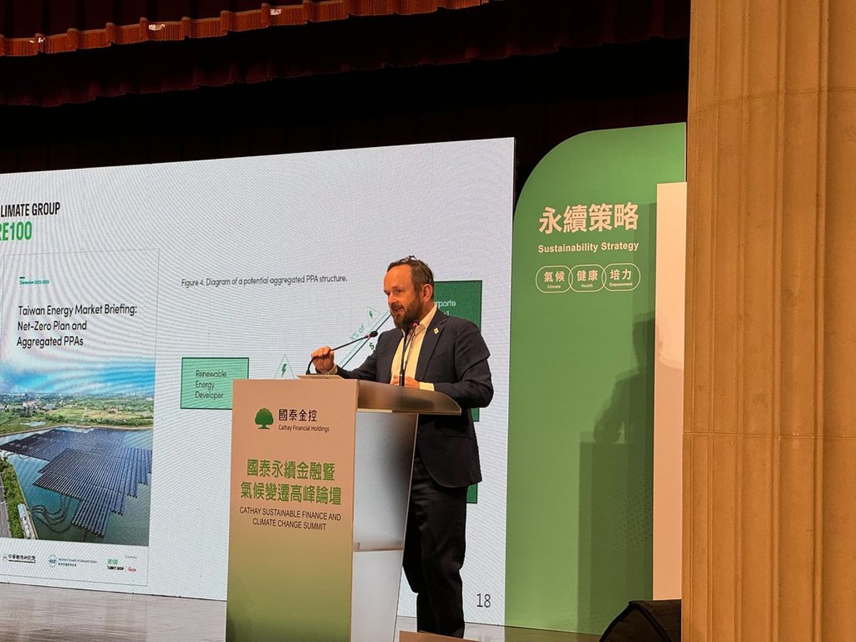 RE100主席：亞洲再生能源快速成長 明後年或可見台灣綠電低價點