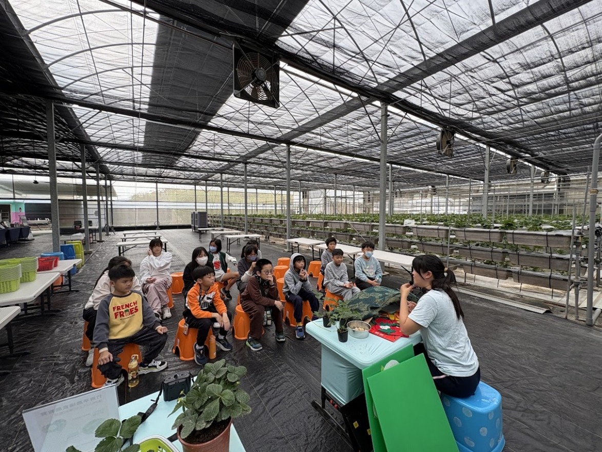 林巧悅在農場進行食農教育。圖片來源:林巧悅 提供