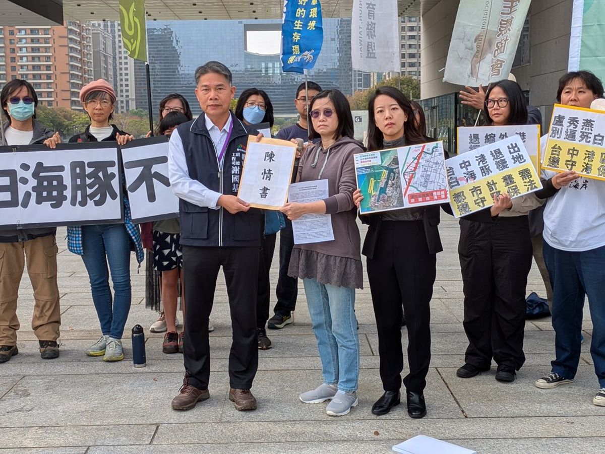 環團遞陳情書搶救白海豚 促台中港特定區計畫退縮範圍