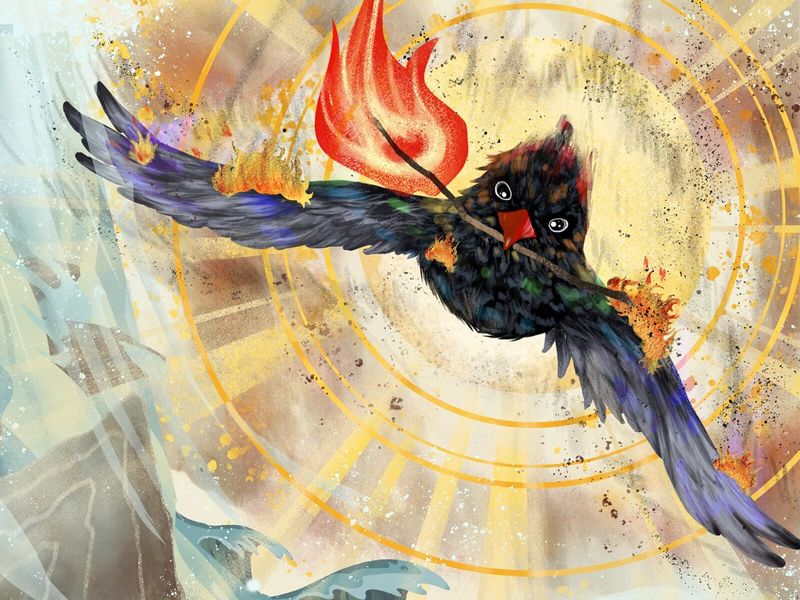 為人類叼回火種 布農族的神聖之鳥：紅嘴黑鵯