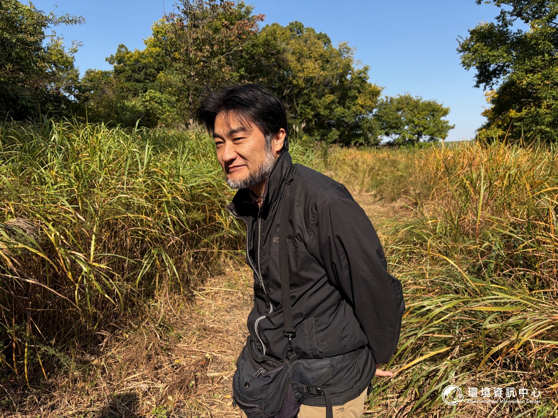 為我們介紹櫻草信託地的熊谷先生。攝影：陳立炘