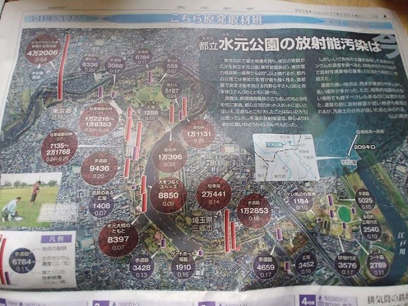 東京最大水鄉公園 殘存超標輻射熱點