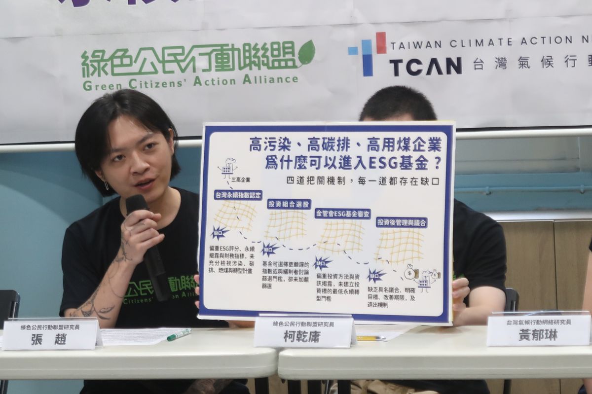 52檔ESG與永續基金七檔持有高碳排企業 民團揭金管會評鑑漏洞