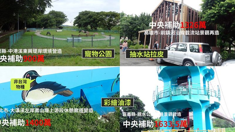 前瞻水環境的錢這樣花 立委揭：蓋寵物公園、籃球場、機車專用道