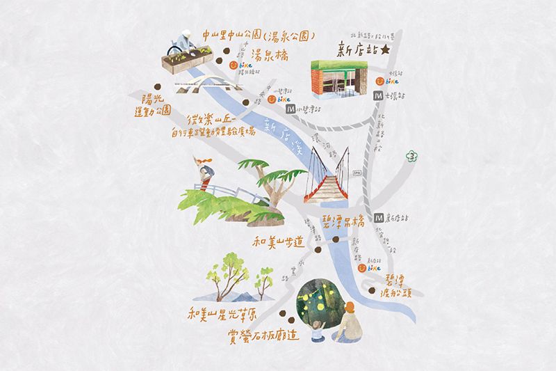 新北新店小旅行：一個種菜的公園，一個眾人手作的螢光之路