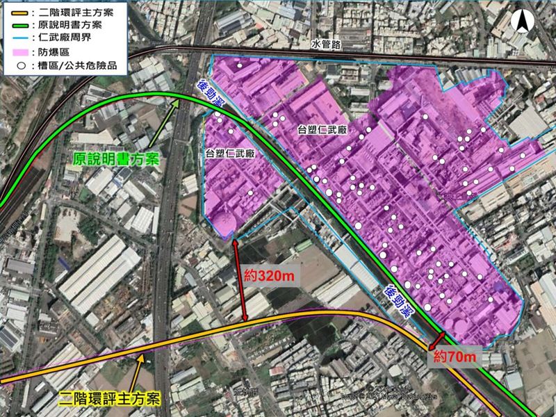 高鐵南延屏東路線避開台塑仁武廠 環委：仍需評估安全危害