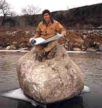 Jeff Crane on a rock
